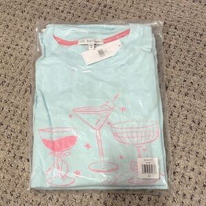 PJ Salvage Pajama Set with Pink Cocktail Graphic